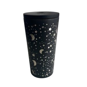 Simple Modern 16 Oz Insulated Tumbler with Lid Black Silver Moons Stars
